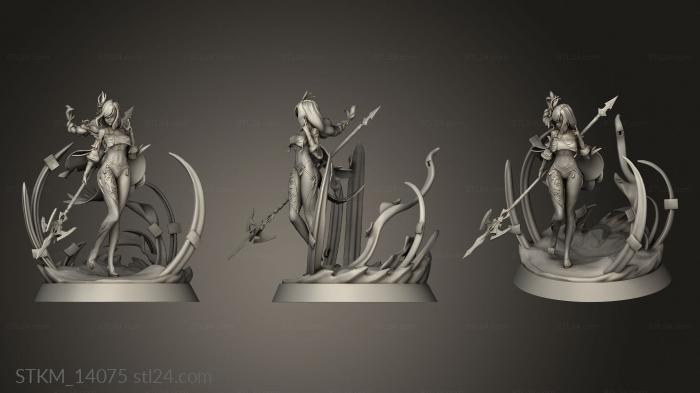 Figurines heroes, monsters and demons (henhe Shenhe SFW, STKM_14075) 3D models for cnc