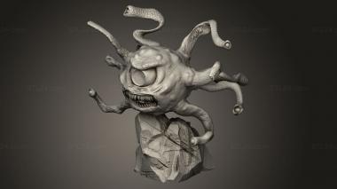 Figurines heroes, monsters and demons (Heroes Beasts As Creators Beholder, STKM_14086) 3D models for cnc