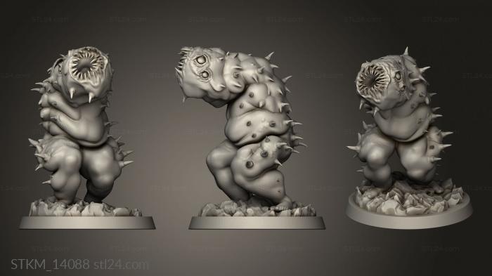 Figurines heroes, monsters and demons (Heroes Beasts As Creatures worm man, STKM_14088) 3D models for cnc
