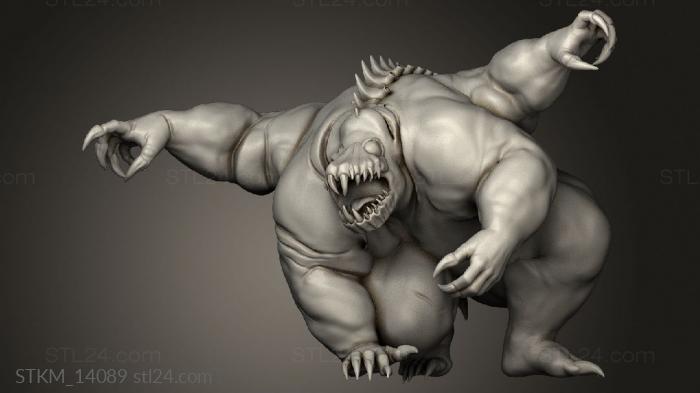 Figurines heroes, monsters and demons (Heroes Beasts THE BEAST, STKM_14089) 3D models for cnc