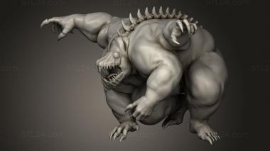 Figurines heroes, monsters and demons (Heroes Beasts THE BEAST, STKM_14089) 3D models for cnc