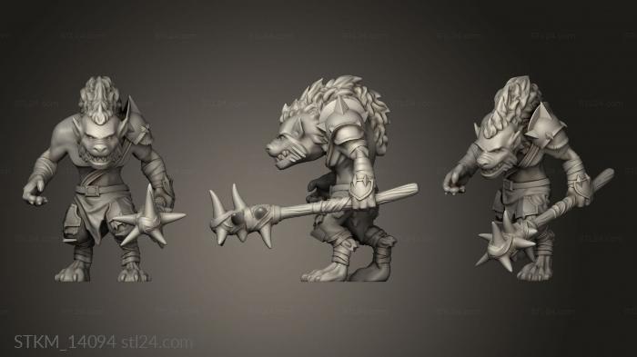 Figurines heroes, monsters and demons (heros Gnoll Ravager, STKM_14094) 3D models for cnc