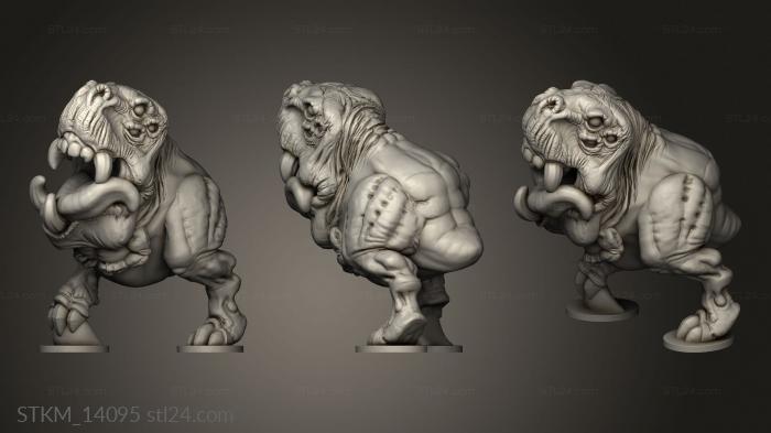 Figurines heroes, monsters and demons (Hound, STKM_14095) 3D models for cnc