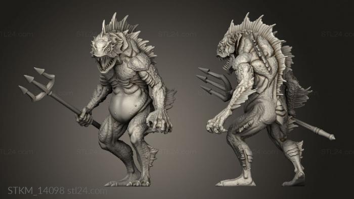 Figurines heroes, monsters and demons (Innsmouth Investigators ELITE DEEPONE, STKM_14098) 3D models for cnc