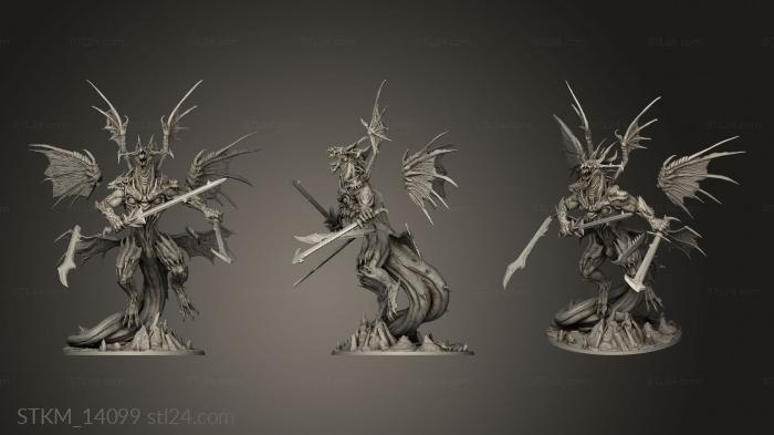 Статуэтки герои, монстры и демоны (Демон-Дракон ИНКАНТРИКС, STKM_14099) 3D модель для ЧПУ станка