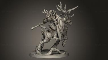 Figurines heroes, monsters and demons (Sylvan Knights Stag Rider, STKM_14102) 3D models for cnc