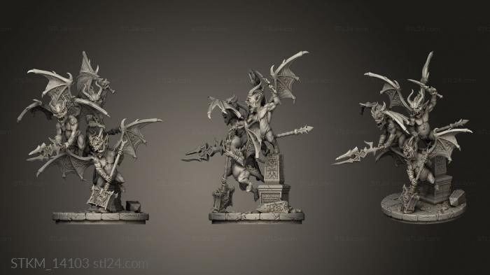 Figurines heroes, monsters and demons (Malignancy, STKM_14103) 3D models for cnc
