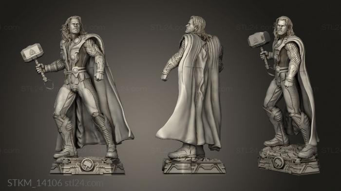 Figurines heroes, monsters and demons (hor Statue Thor, STKM_14106) 3D models for cnc
