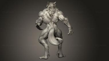 Figurines heroes, monsters and demons (garou Werewolf, STKM_14107) 3D models for cnc