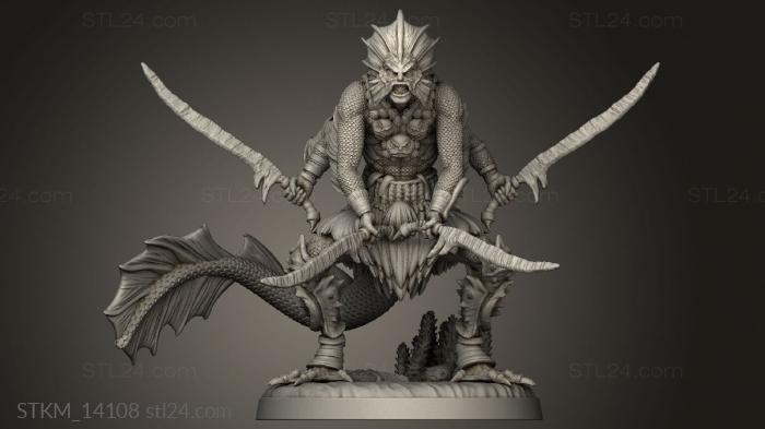 Figurines heroes, monsters and demons (Shark God Carcharodon Brutes Rise Brute, STKM_14108) 3D models for cnc