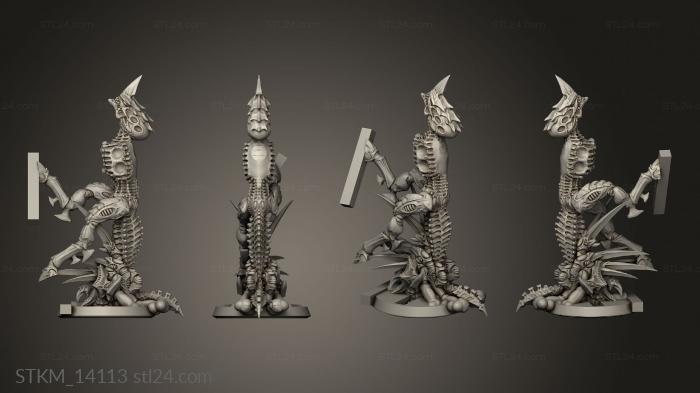 Статуэтки герои, монстры и демоны (Хормагаунты Изможденные, STKM_14113) 3D модель для ЧПУ станка