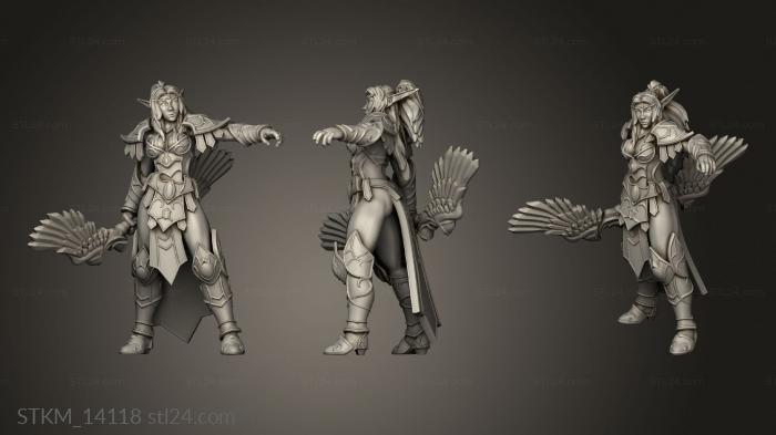 Figurines heroes, monsters and demons (Loyalty Reward Elf Archer Hero LR Female, STKM_14118) 3D models for cnc