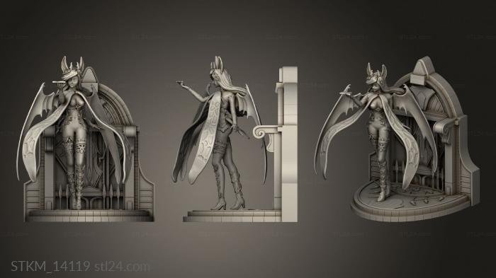 Статуэтки герои, монстры и демоны (Королева Суккубов Мабиноги, STKM_14119) 3D модель для ЧПУ станка