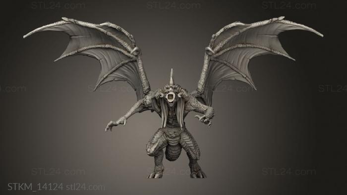 Figurines heroes, monsters and demons (Hour Demons Draconic Demon Black Breath Attack, STKM_14124) 3D models for cnc
