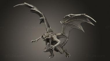 Figurines heroes, monsters and demons (Hour Demons Draconic Demon Black Breath Attack, STKM_14124) 3D models for cnc