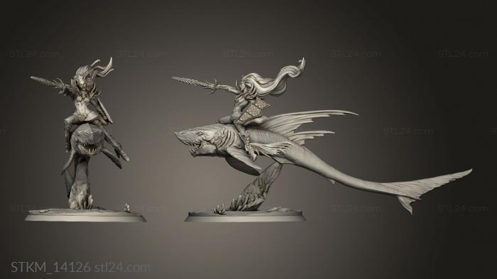 Figurines heroes, monsters and demons (Sharks ARQUIVOS Yaraa semte, STKM_14126) 3D models for cnc