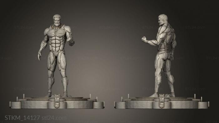 Статуэтки герои, монстры и демоны (Шингеки Кеджин, STKM_14127) 3D модель для ЧПУ станка