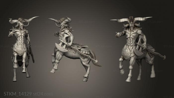 Figurines heroes, monsters and demons (Hour Demons Demonic Centaur Intimidating, STKM_14129) 3D models for cnc