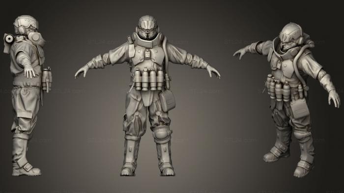 Figurines heroes, monsters and demons (Engineer character sci fi, STKM_1413) 3D models for cnc