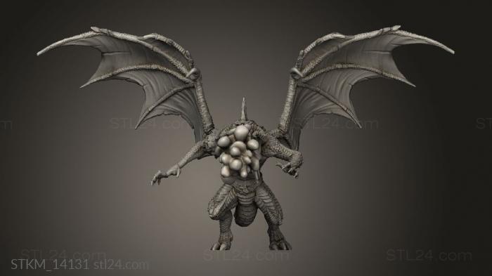 Figurines heroes, monsters and demons (Hour Demons Draconic Demon Black Breath Attack, STKM_14131) 3D models for cnc
