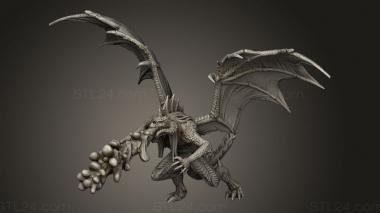 Figurines heroes, monsters and demons (Hour Demons Draconic Demon Black Breath Attack, STKM_14131) 3D models for cnc