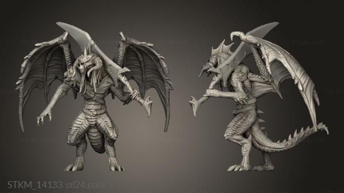 Figurines heroes, monsters and demons (Hour Demons Draconic Demon Black Longsword, STKM_14133) 3D models for cnc