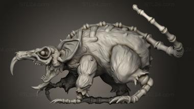 Figurines heroes, monsters and demons (Hour Demons Giant Rat Revenant Walking, STKM_14141) 3D models for cnc