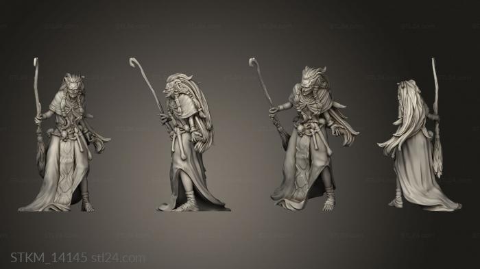 Figurines heroes, monsters and demons (Hour Demons Night Hag Broom, STKM_14145) 3D models for cnc