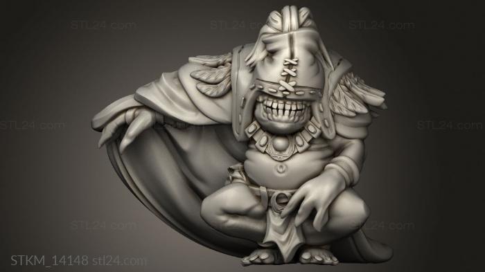 Figurines heroes, monsters and demons (Hour Demons Ogre Warlock, STKM_14148) 3D models for cnc