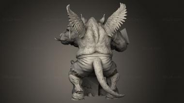 Figurines heroes, monsters and demons (Hour Demons Pig Demon Cooking, STKM_14149) 3D models for cnc