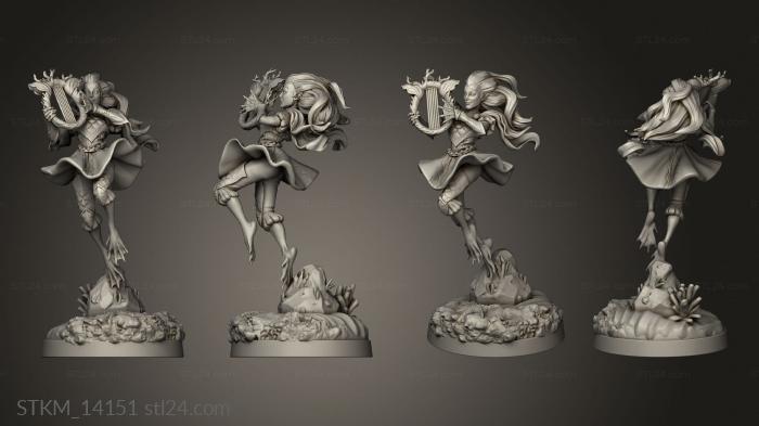 Figurines heroes, monsters and demons (Shark God Triton Bard Rise, STKM_14151) 3D models for cnc