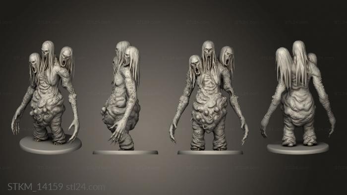 Figurines heroes, monsters and demons (three ed Abomination Three, STKM_14159) 3D models for cnc