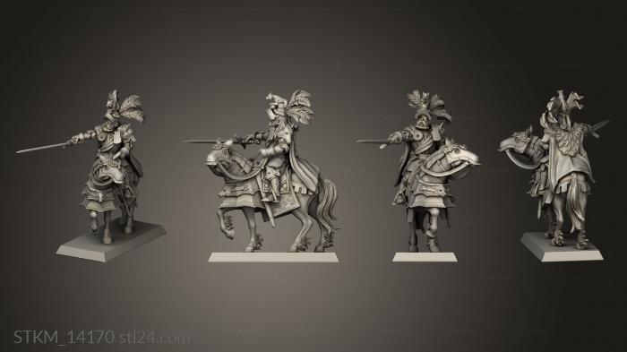 Figurines heroes, monsters and demons (Humans Bjorn Duke Horse Alvernia, STKM_14170) 3D models for cnc