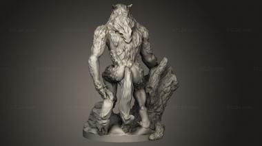 Figurines heroes, monsters and demons (Humble Dungeons and Cities BSG The Werewolf needed, STKM_14171) 3D models for cnc