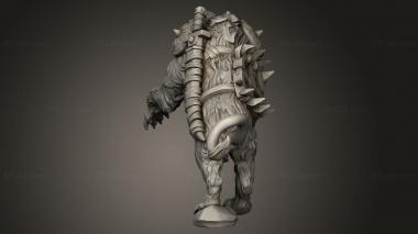 Figurines heroes, monsters and demons (Hunter Wolf PO, STKM_14175) 3D models for cnc