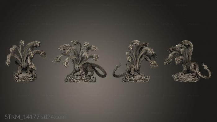 Figurines heroes, monsters and demons (Hydra, STKM_14177) 3D models for cnc