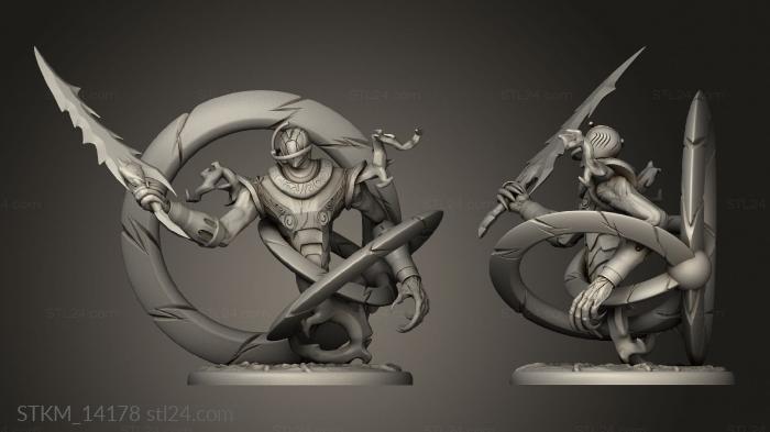 Figurines heroes, monsters and demons (Darkness Elemental Attacking, STKM_14178) 3D models for cnc