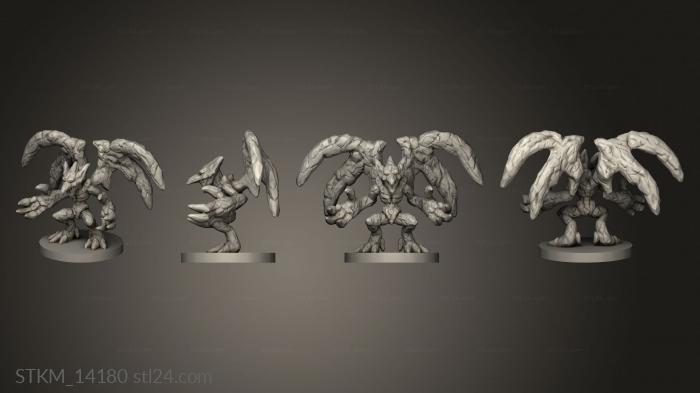 Статуэтки герои, монстры и демоны (Ледяной Мефит, STKM_14180) 3D модель для ЧПУ станка