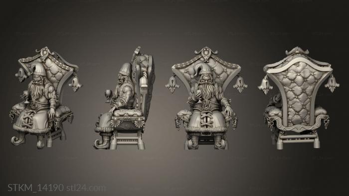 Статуэтки герои, монстры и демоны (На Зимних Каникулах Дикий Трон Санта-Клауса, STKM_14190) 3D модель для ЧПУ станка