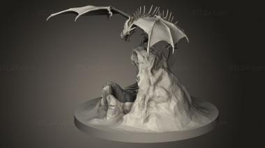 Figurines heroes, monsters and demons (Impossible Dragon, STKM_14200) 3D models for cnc