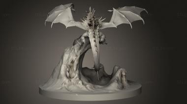 Figurines heroes, monsters and demons (Impossible Dragon, STKM_14200) 3D models for cnc