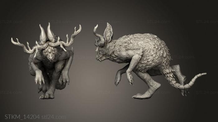 Figurines heroes, monsters and demons (Jackalope, STKM_14204) 3D models for cnc