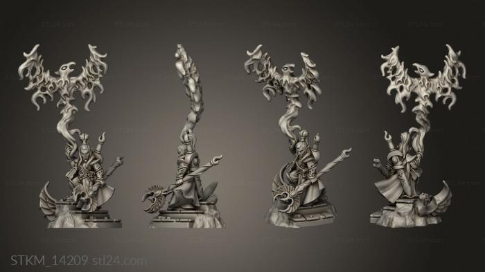 Figurines heroes, monsters and demons (ble elves Heroes Mages phoenix mage, STKM_14209) 3D models for cnc