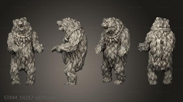 Figurines heroes, monsters and demons (Indians Skin Animal, STKM_14217) 3D models for cnc