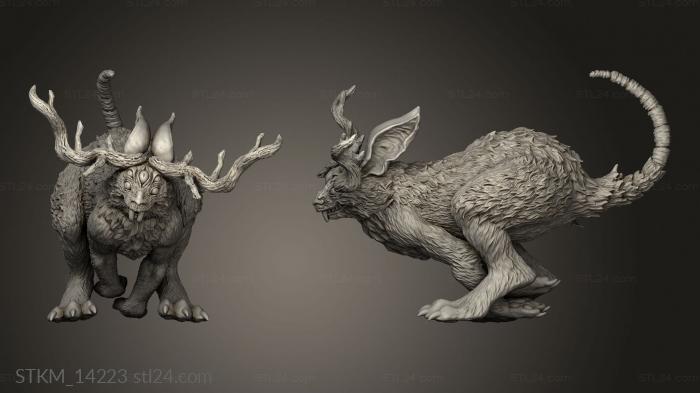 Figurines heroes, monsters and demons (Jackalope, STKM_14223) 3D models for cnc