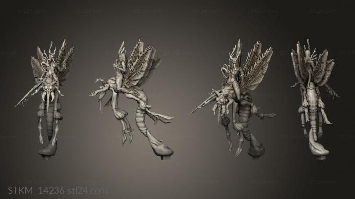 Figurines heroes, monsters and demons (Infernies on Bloodsuckers Demon mosquito, STKM_14236) 3D models for cnc