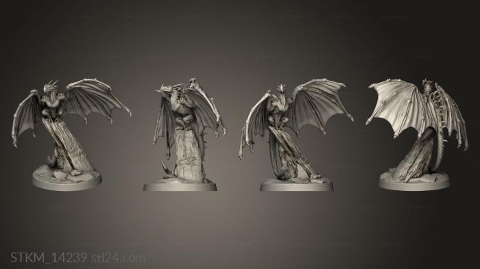 Статуэтки герои, монстры и демоны (ИНГМАР ПАЛАДИН Плечевой Дракон Соло, STKM_14239) 3D модель для ЧПУ станка