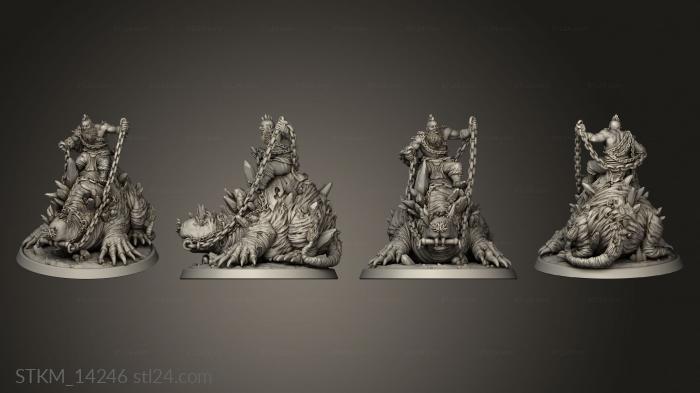 Figurines heroes, monsters and demons (Kragudur Clan Chainer Mounted, STKM_14246) 3D models for cnc