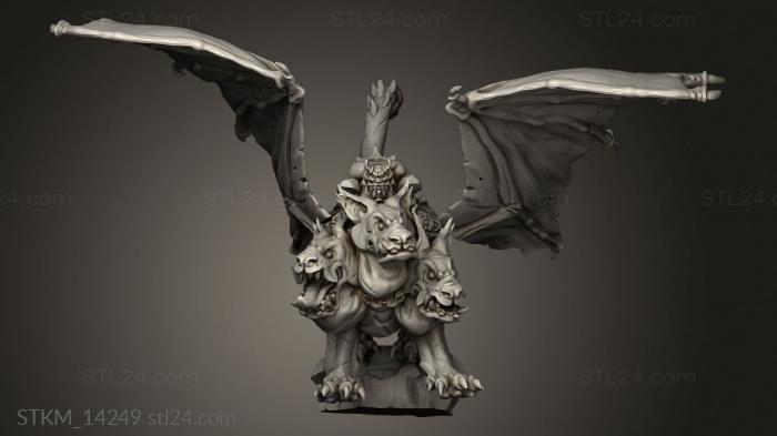 Figurines heroes, monsters and demons (warp zagreb the heinous cerberus rider, STKM_14249) 3D models for cnc