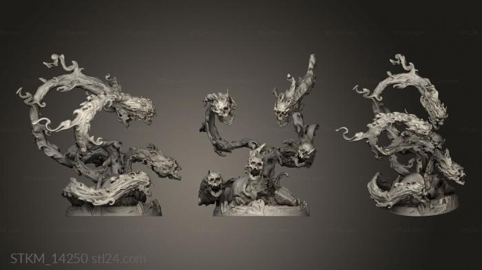 Figurines heroes, monsters and demons (Kagutsuchi Flaming Skull grp, STKM_14250) 3D models for cnc